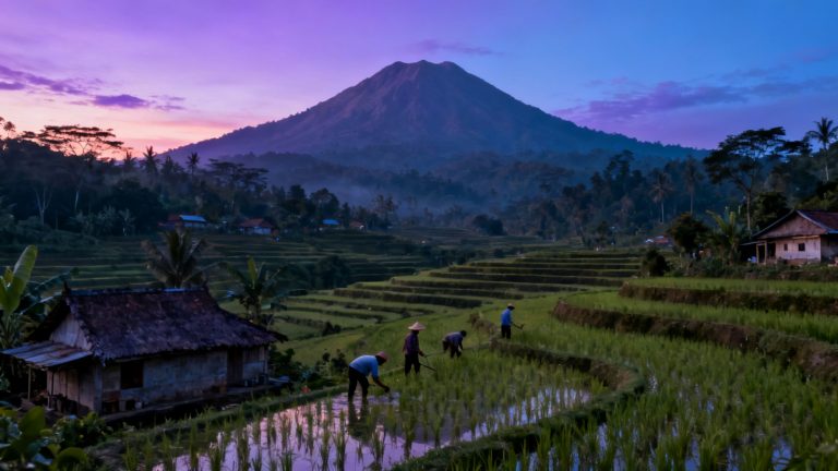 Fotografi panorama Kabupaten Kulon Progo Yogyakarta.