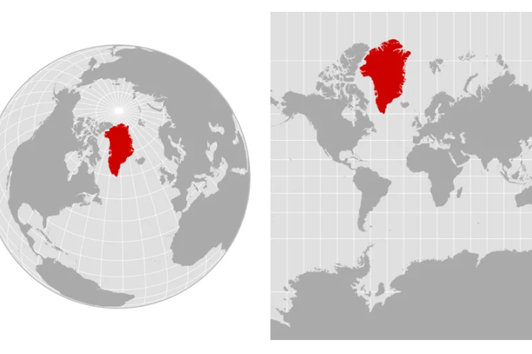 Greenland Tidak Sekecil yang Terlihat, Berapa Luas Sebenarnya?