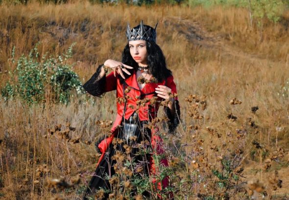 model, female, female model, portrait, woman, girl, lady, costume, gothic queen, gothic costume, antagonist, cosplaying, modeling, pose, posing, fields, meadow, gloomy, gothic, princess, crown, mystic, magic, witch, model, lady, antagonist, witch, witch, witch, witch, witch