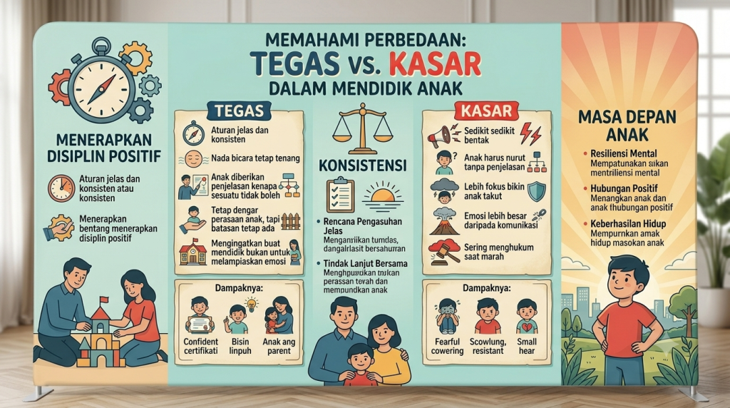 – Menakar Batas antara Ketegasan dan Kekasaran dalam Mendidik Anak https://adikarto.com/menakar-batas-antara-ketegasan-dan-kekasaran-dalam-mendidik-anak/ PARENTING, — Mendidik anak merupakan perjalanan panjang yang penuh tantangan. Setiap orang tua tentu menginginkan anak yang sopan, bertanggung jawab, disiplin, dan memiliki karakter yang kuat. Namun dalam praktiknya, tidak sedikit orang tua yang mengalami kesulitan ketika harus menegakkan aturan di rumah. Di tengah rasa lelah, tekanan ekonomi, pekerjaan yang menumpuk, atau berbagai persoalan hidup lainnya, respons emosional sering kali muncul tanpa disadari. Dewinta Ayuning Zulfa Pengembangan Diri
